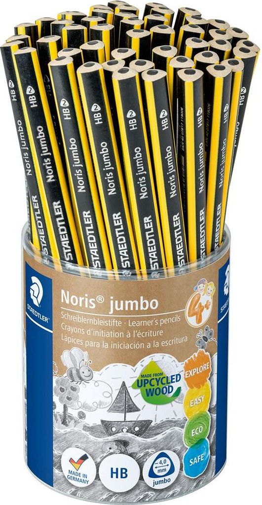 STAEDTLER Bleistift Noris jumbo Härtegrad: HB 48er Köcher Schreiblernstift