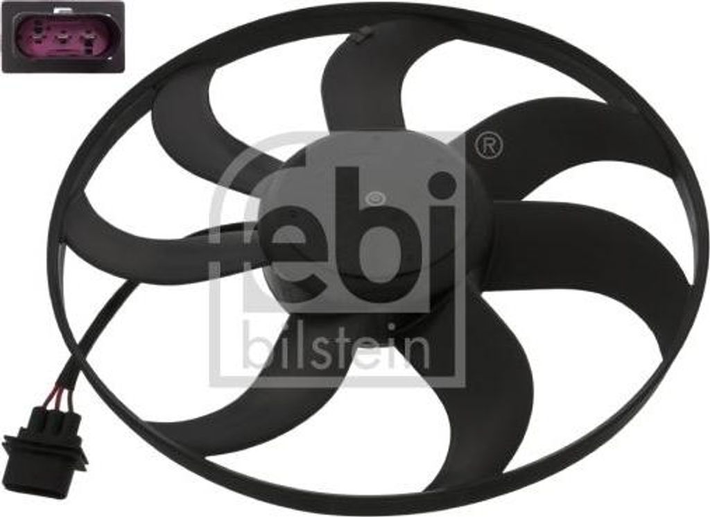 FEBI BILSTEIN 46565 Kühlerlüfter OE 6R0959455C kompatibel mit Cordoba, Ibiza, Toledo, Fabia, Rapid, Roomster, Fox, Polo 9N, Polo 6R, 911, Outland...