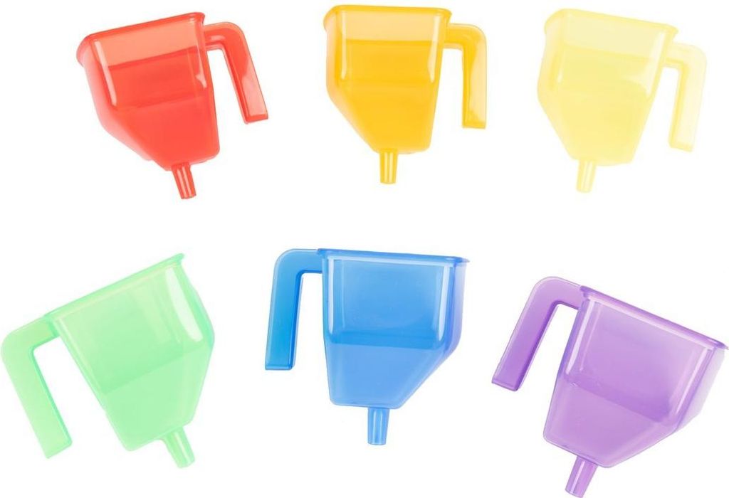 Set di imbuti colorati trasparenti TickiT - 6 pezzi Immagine del prodotto 