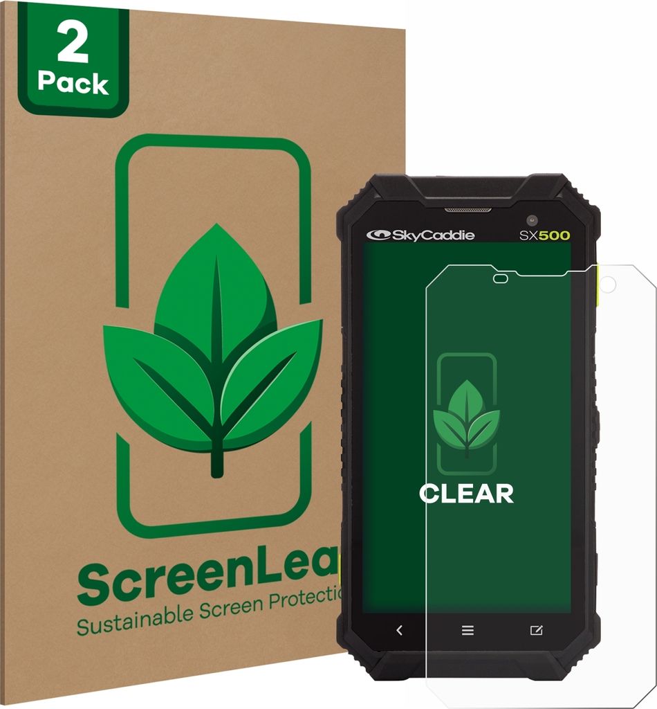 2x ScreenLeaf Schutzfolie für SkyCaddie SX500 nachhaltiger Displayschutz Display Schutz Folie Klar Transparent
