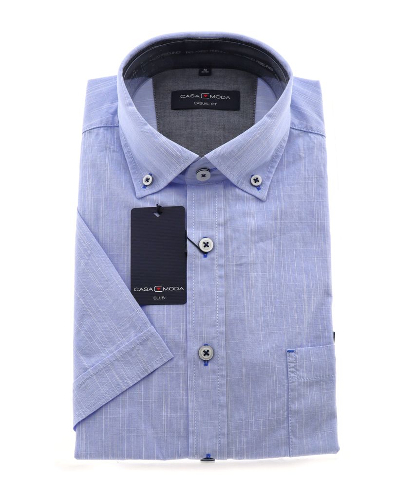 CASAMODA - Herren Hemd Kurzarm (993210400), Größe: M, Farbe: Blau
