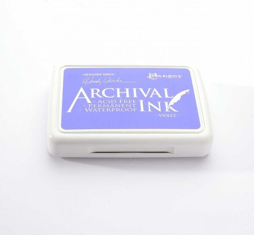 Ranger Archival Ink Stempelkissen - Feinkontur/Wasserfest Violet by Wendy Vecchi