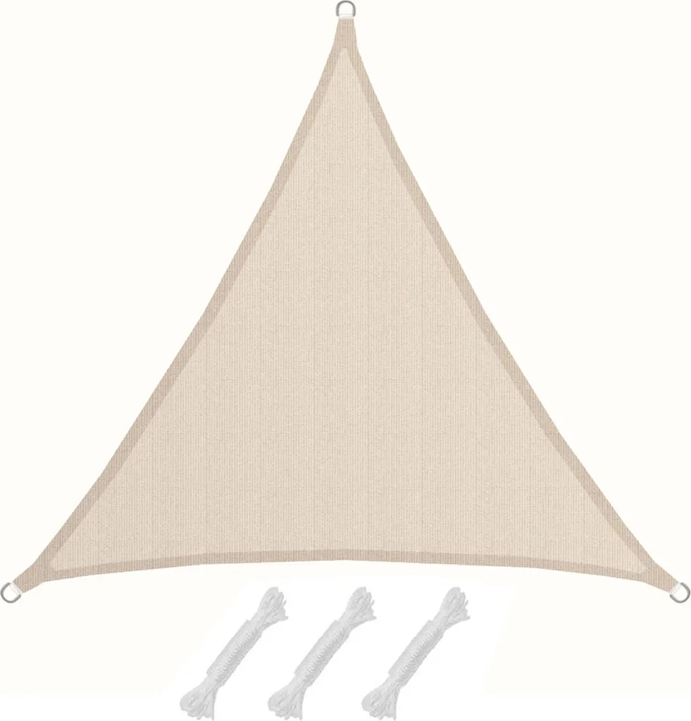 OFFERTA Tenda a Vela 3x3x3 Beige | Protezione UV HDPE Giardino Balcone