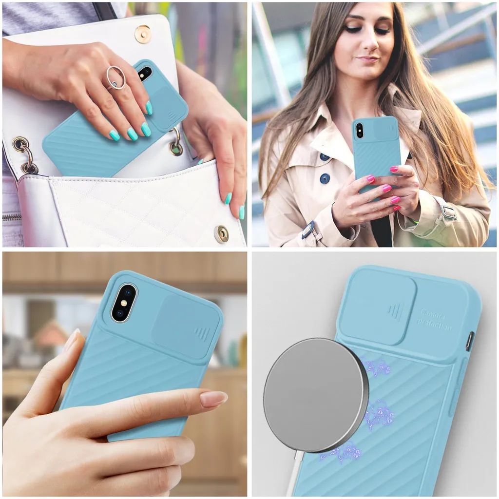 EASSGU Custodia per iPhone X/iPhone Xs (5.8 Inches), Cover Morbida in Silicone TPU - Verde scuro