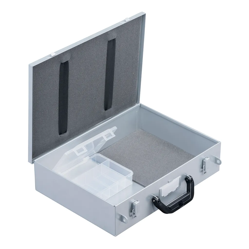 Mallette métal Pro M39 argent antichoc avec fermeture sécurisée 40cm