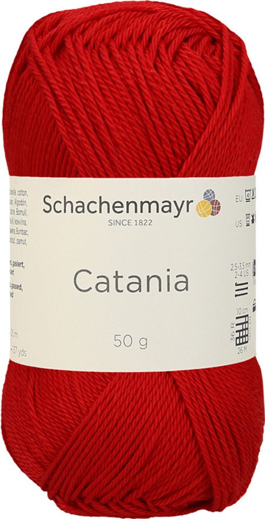 Schachenmayr Catania, 50 g de fil à tricoter rouge vif Image du produit 