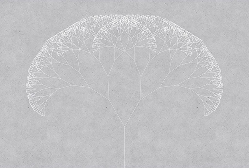 Tadessi Fototapete | Blumen | 4.00 m x 2.70 m | Grau | Weiß | Wandbild | Digitaldruck