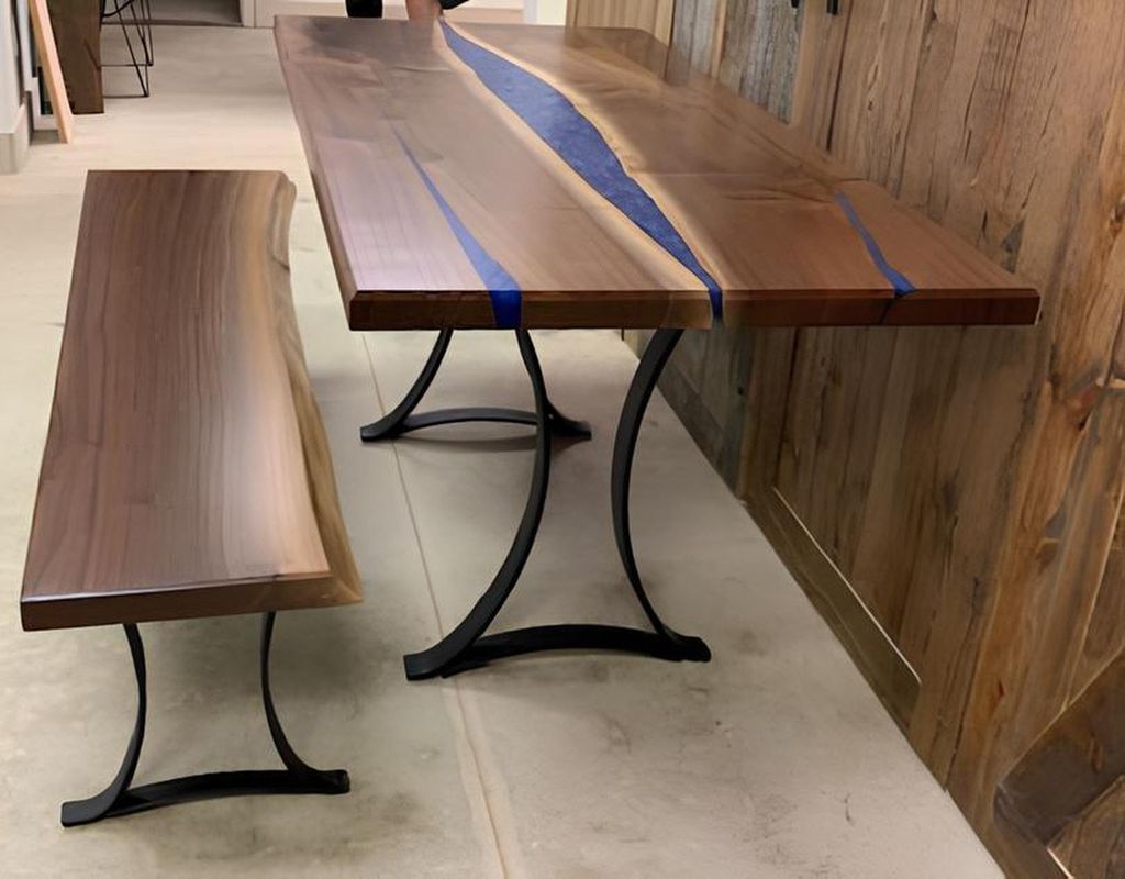 wasserfall tisch epoxid harz esstisch epoxy tische echtes holz massive möbel
