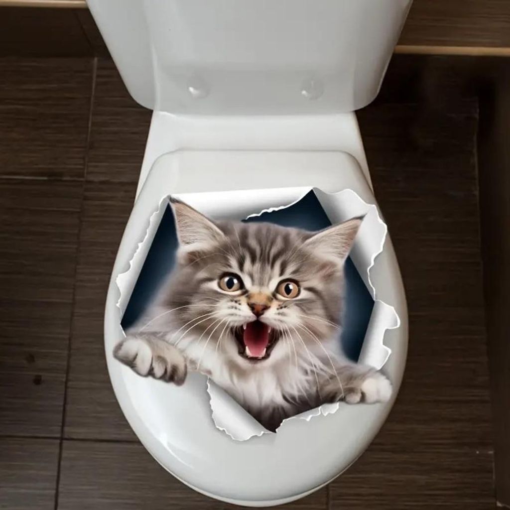 GKA WC-Deckel Aufkleber Tiere Toilettendeckel Tattoo Produktbild 