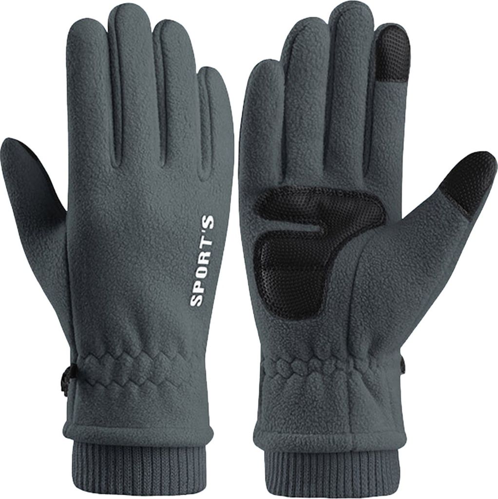 1 Paar Winter-Fahrradhandschuhe, warm, Touchscreen, rutschfest, winddicht, wasserdicht, für kaltes Wetter, für Herren und Damen, Outdoor, Motorra...