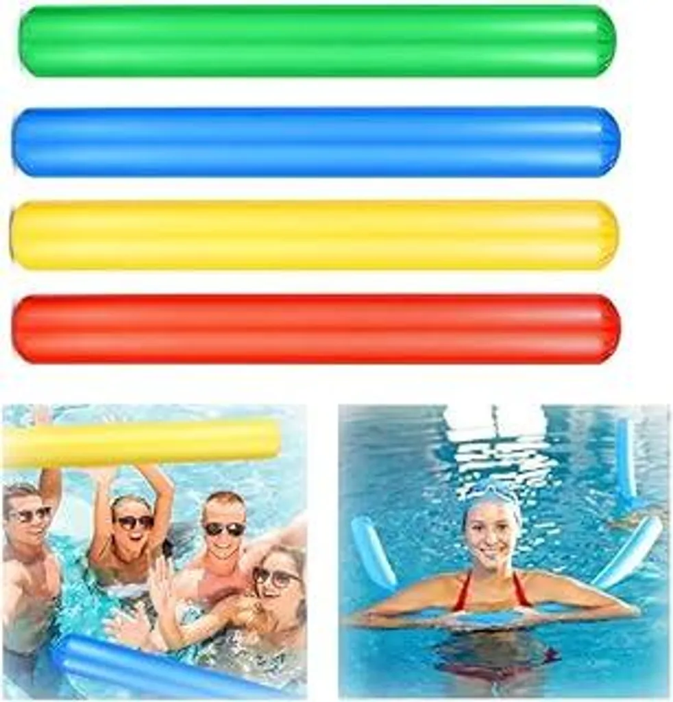 Confezione da 4 tubi galleggianti per il bagno o gli sport acquatici Tubi galleggianti Tubi galleggianti gonfiabili per piscina Tubi galleggianti per bambini e adulti? Adatti per spiagge e parchi acquatici