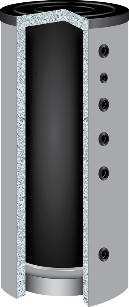 1000 Liter TWL Pufferspeicher P-1000, ohne Wärmetauscher 100mm Isolierung
