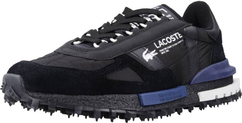 A single Lacoste sneaker shown from a side-diagonal angle against a white background.