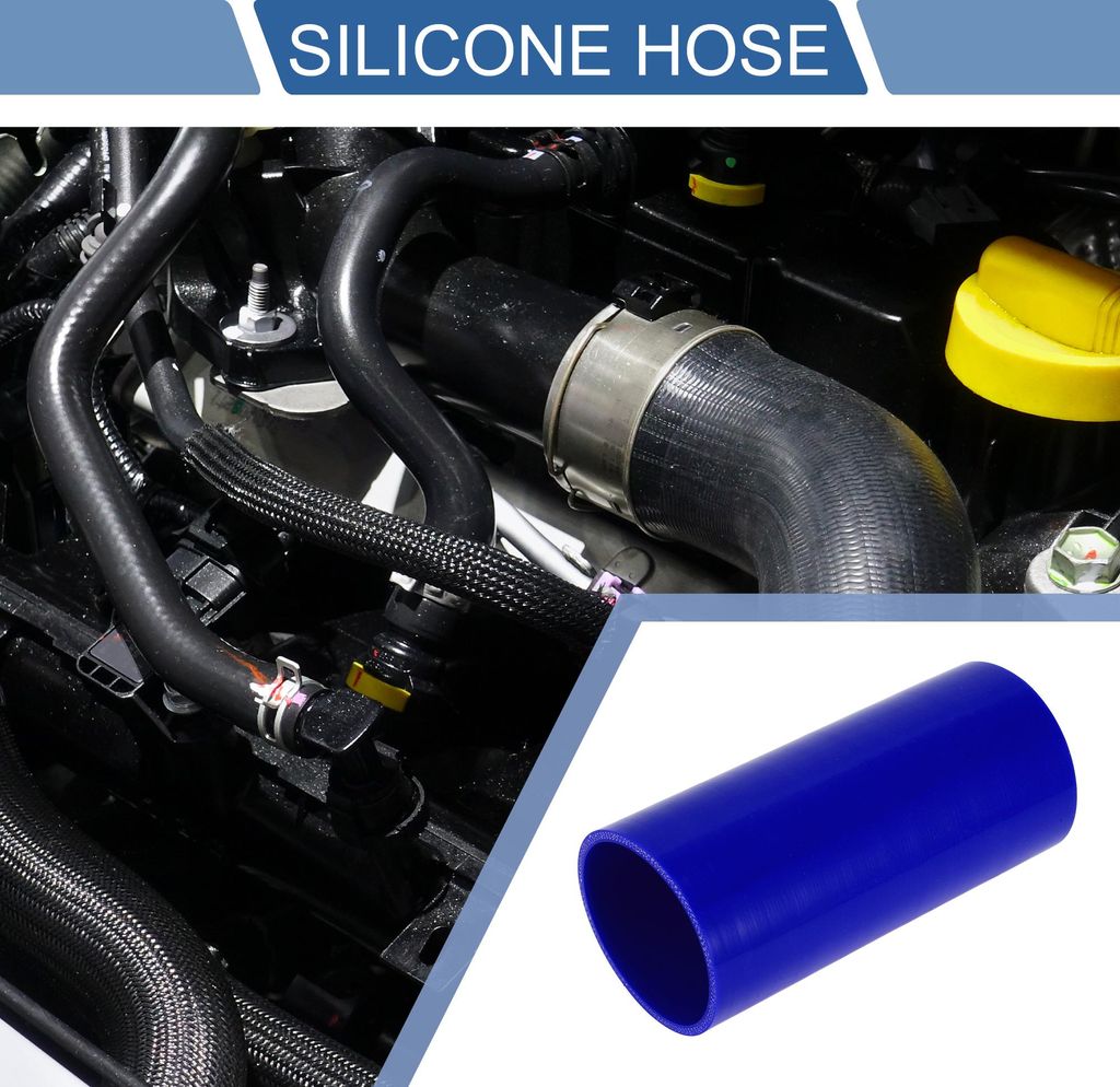 1 Stück 83mm/3,27" ID 200mm/7,87" Länge 0 Grad blau Autosilikonschlauch Kühlmittelschlauch Universal