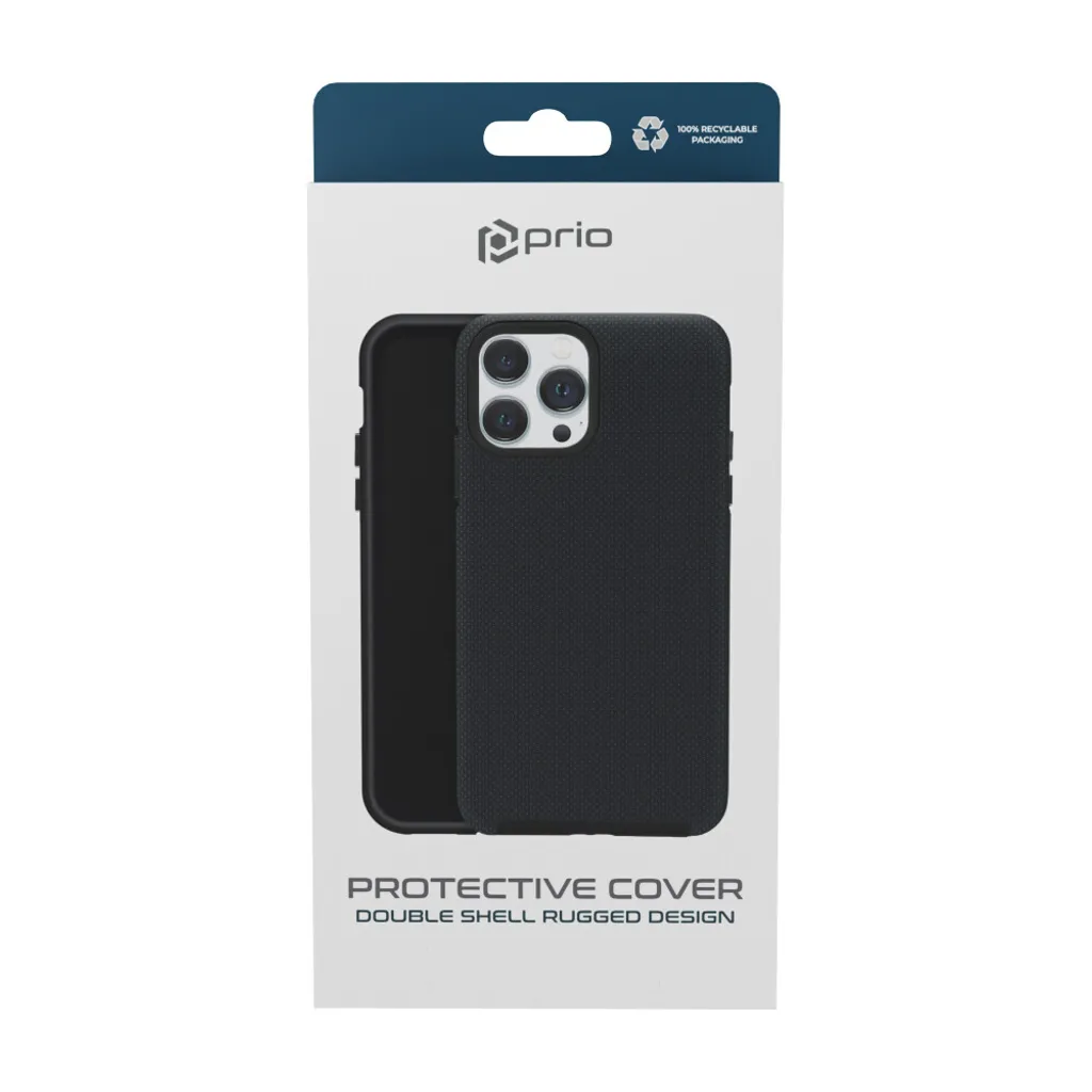 Custodia Prio iPhone 15 Nera: Eleganza Minimal e Guscio Anti-Urti - 3