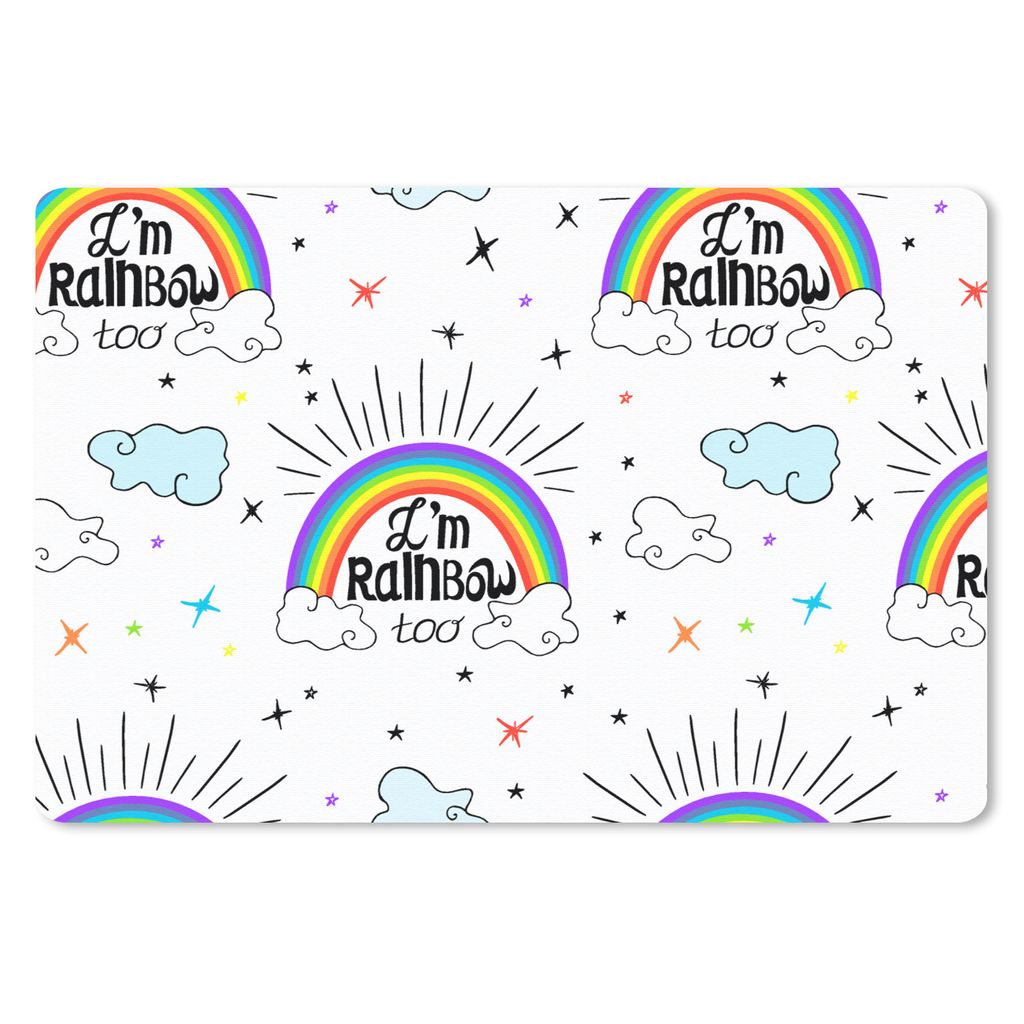 MuchoWow Mauspad Mousepad Regenbogen - Wolken - Muster 27x18 cm - Mousepads - Maus Mat - Pad - Mausunterlage - Büroartikel - Desk Matten