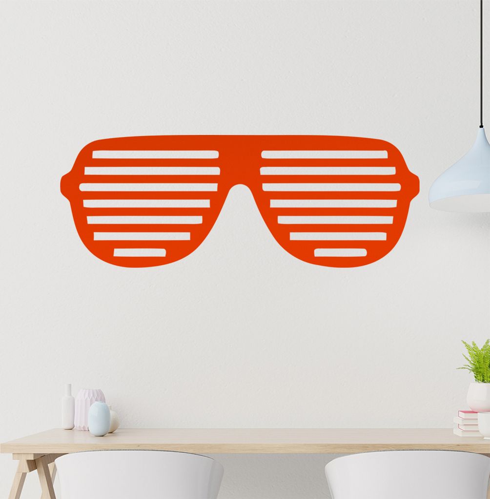 skibrille Wandtattoo in 6 Größen - Wandaufkleber Wall Sticker - Dekoration, Küche, Wohnzimmer, Schlafzimmer, Badezimmer