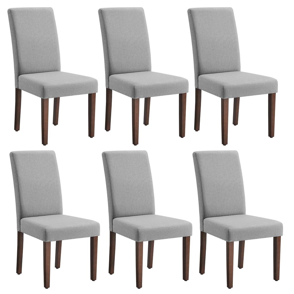 VASAGLE Esszimmerstuhl 6er Set, Küchenstuhl, Parsons-Stuhl, Produktbild 