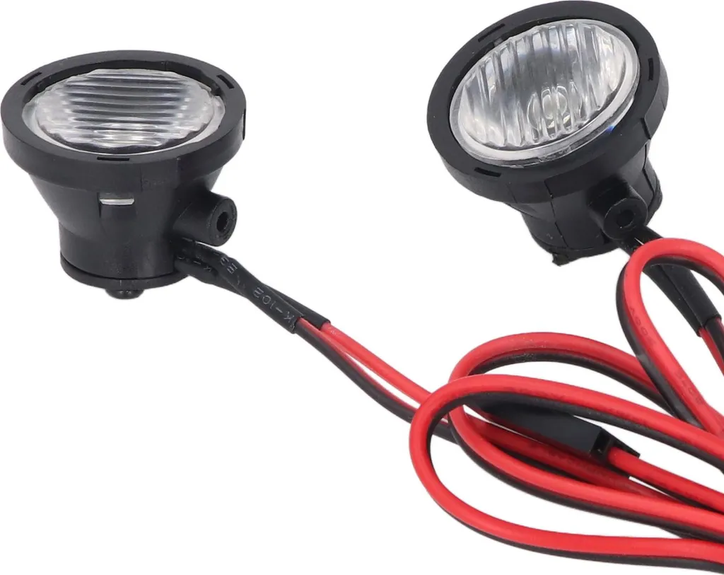 EVTSCAN Portapacchi per Portapacchi RC con Luce a LED - Parte per Portapacchi per Auto RC per Axial SCX24 1/24 RC Crawler(A