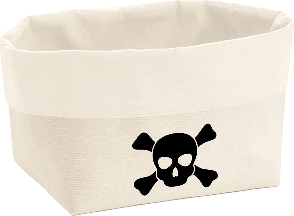Huuraa Organizer Pirat Totenschädel 8 Liter Large Canvas Baumwolle Utensilo Geschenkidee