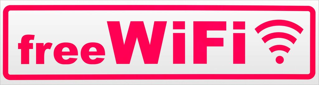 Kiwistar Free WiFi Magnetschild Schild magnetisch - 60cm Neonpink - Magnetfolie für Auto PKW Kfz