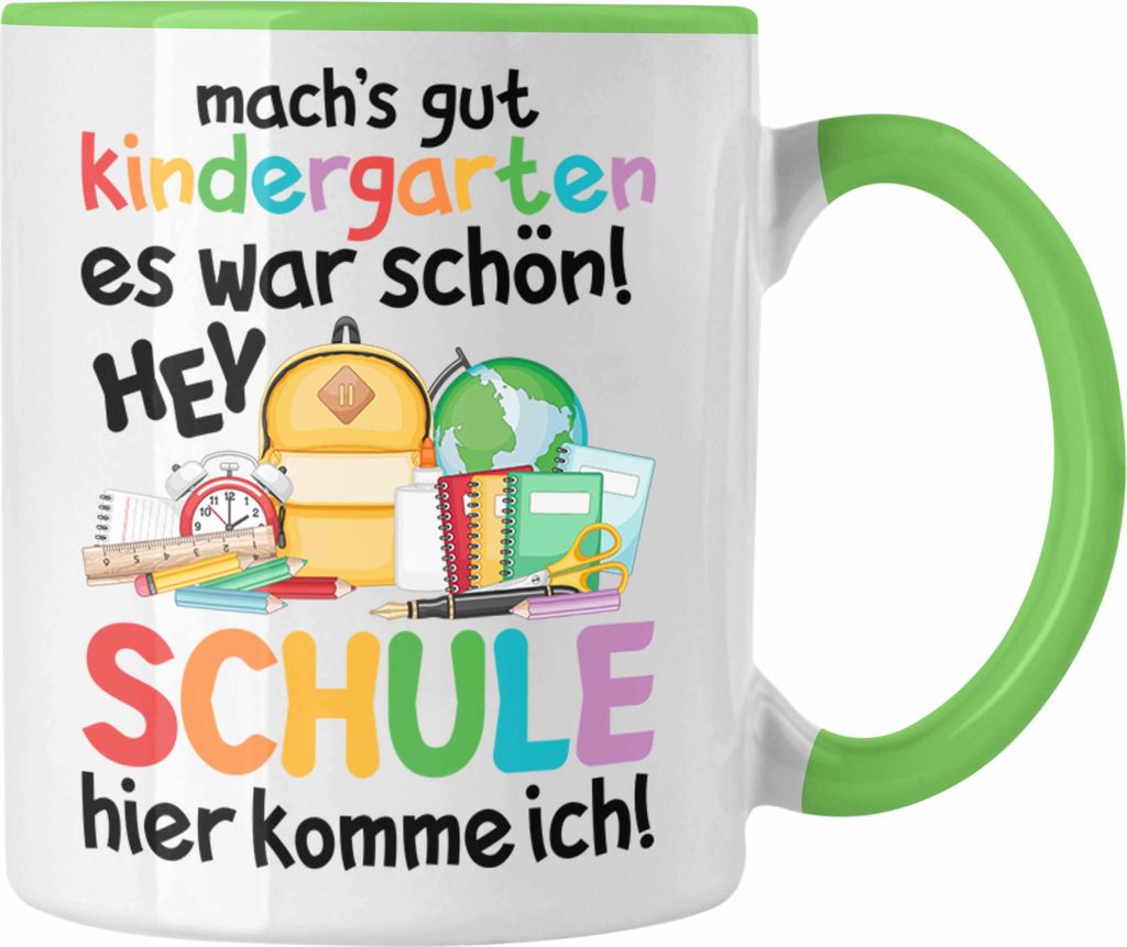 Trendation - Schulkind 2023 Einschulung Mädchen Junge Geschenk Schultüte Tasse Schulstart Erster Schultag Schuleinführung Schulanfang Geschenkid...