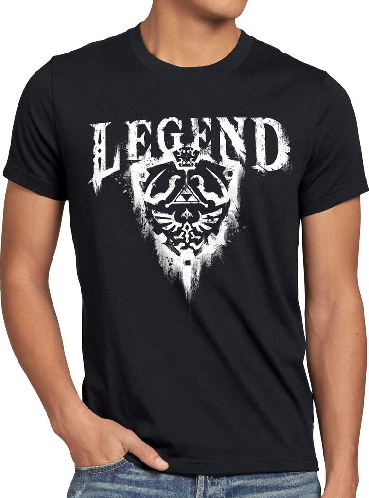 BaumwolleCloud Link Legend Herren T-Shirt 8-Bit n64