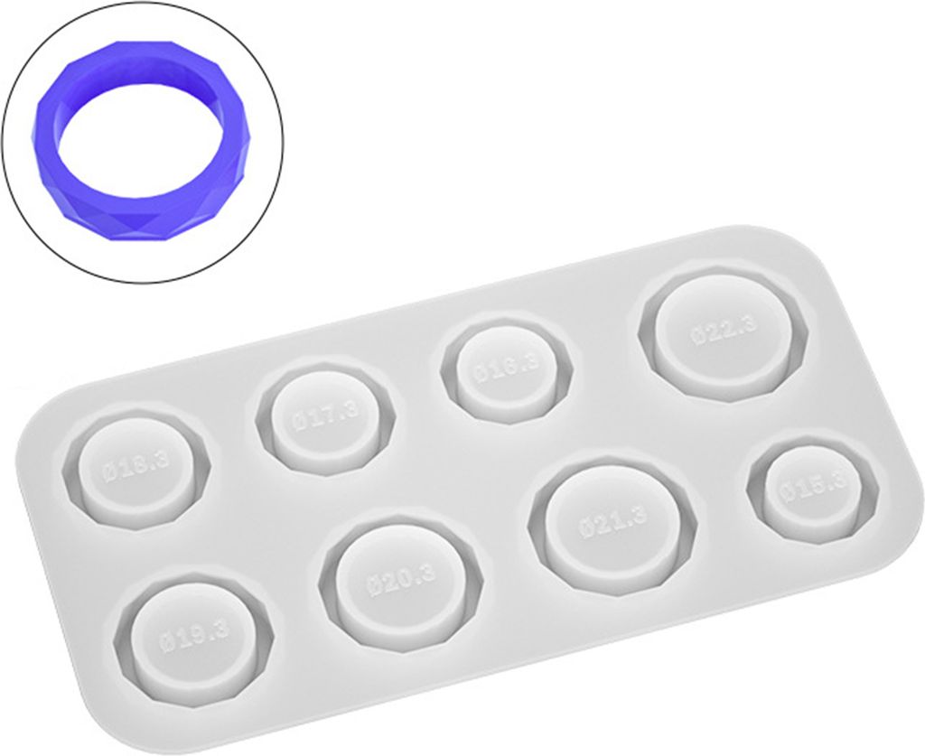 Silikonform für Ringe aus Kunstharz in verschiedenen Größen, zum Selbermachen von Schmuck, Ohrringen, Halsketten, Anhängern, Katzenohren, Kreis...