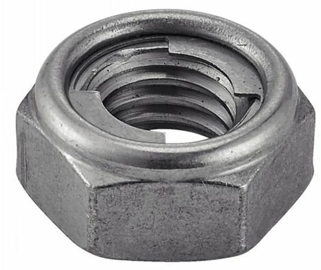 100 Écrous M6 Indesserrables Inox A2 D-Work avec Frein Bague Métallique