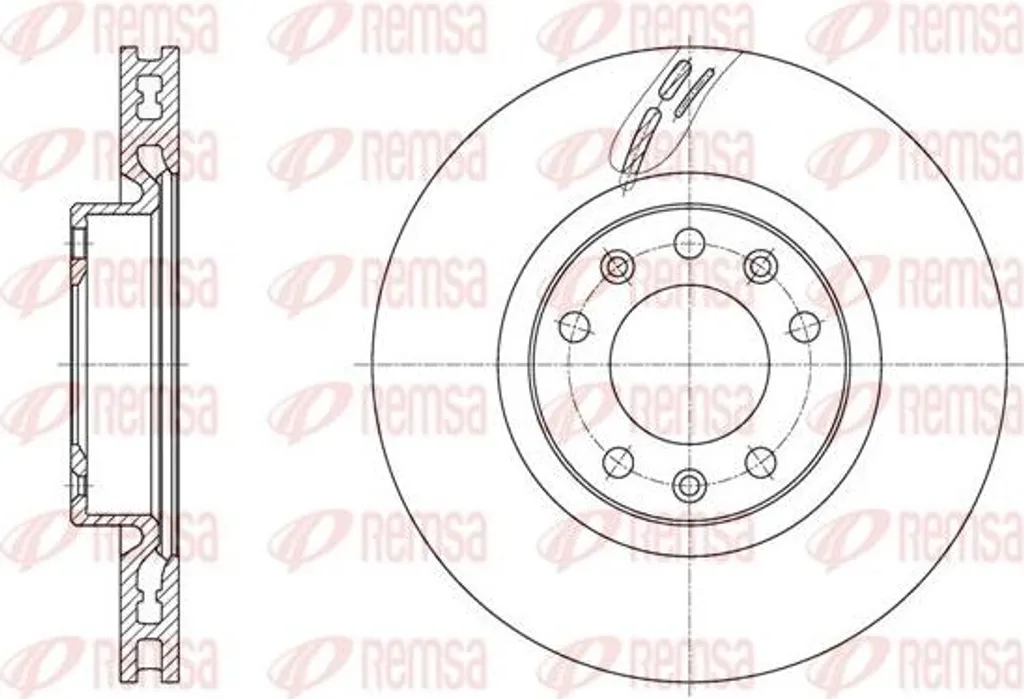 Disque de frein REMSA 61583.10 OE 9803918180 pour Peugeot 308 II