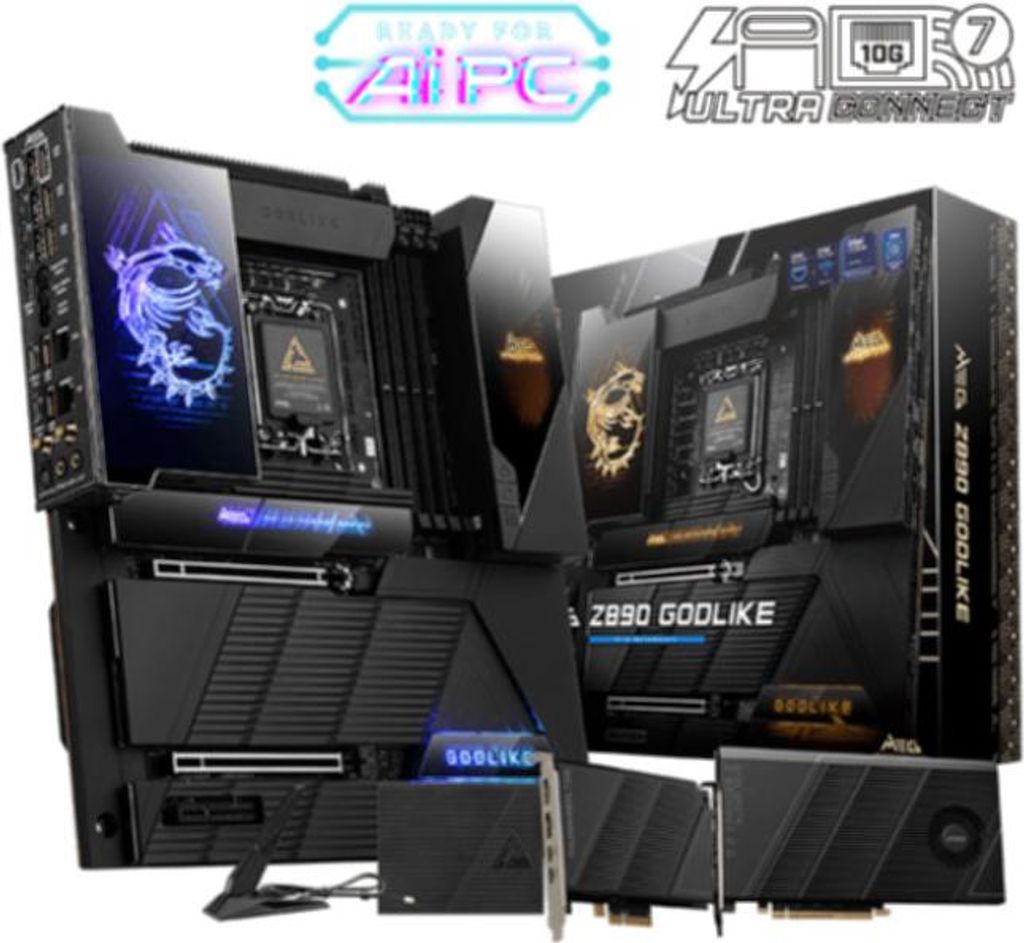 MSI MEG Z890 GODLIKE - Motherboard - E-ATX - LGA1851-Sockel - Z890 Chipsatz - USB4, USB 3.2 Gen 1, USB 3.2 Gen 2, USB-C 3.2 Gen 2x2, USB-C 3.2 Gen2...