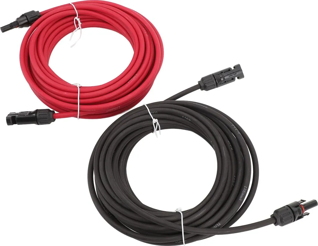 Câble d'extension solaire 10 AWG de 9 mètres avec connecteurs mâles femelles