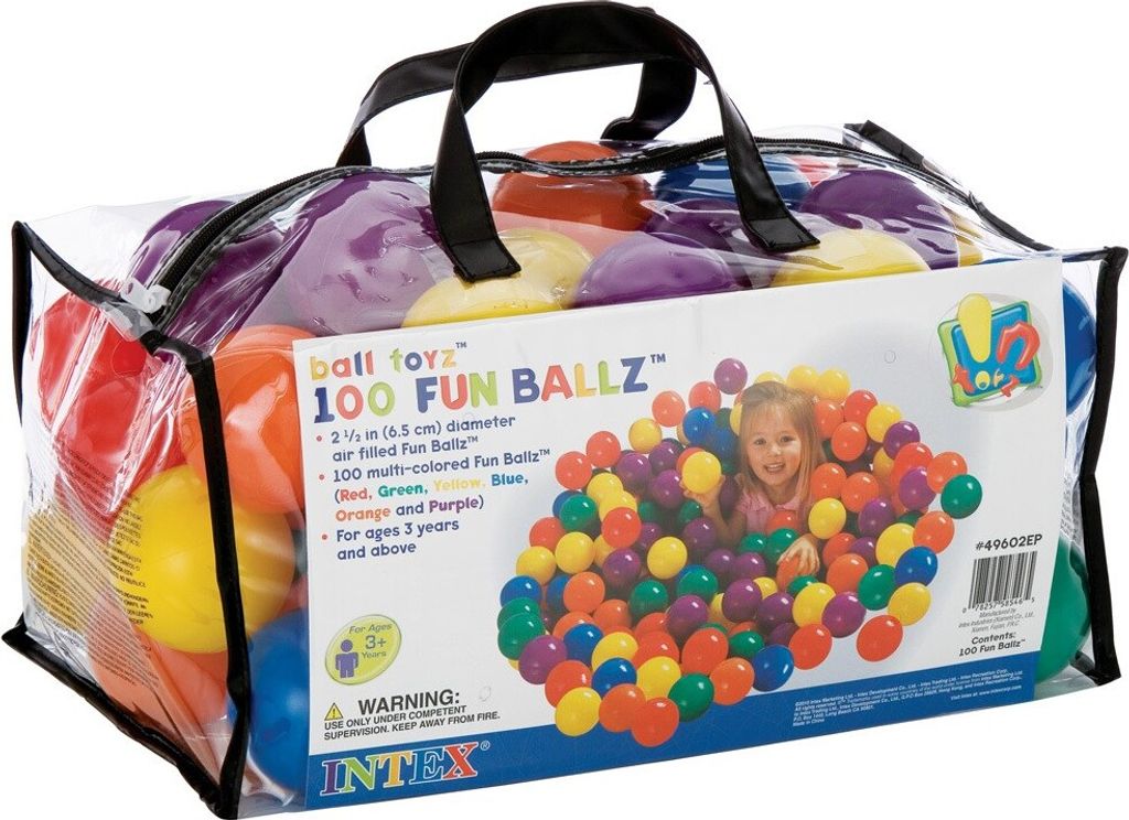 Kit De 100 Balles Multicolores Pour Piscine Ou Jardin – Compatible Avec Les Piscines Intex – Pour Enfants (2 Ans Et Plus)
