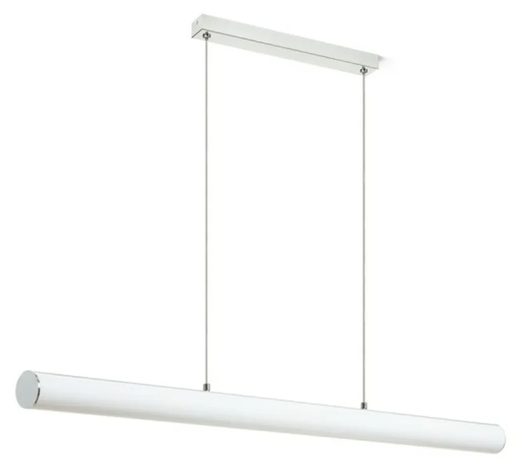 Suspension LED chrome pour éclairage îlot de cuisine et grand bureau