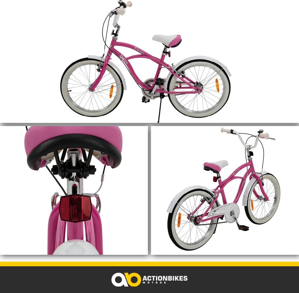 Actionbikes Kinderfahrrad Cruiser 20 Zoll | Kinder Mädchen Produktbild 