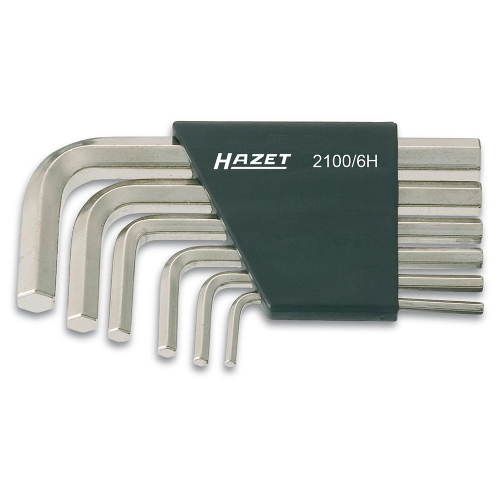 Hazet Winkelschraubendreher Satz 2100/6H, Innen Sechskant Profil, 6-tlg., 3, 4, 5, 6, 8, 10