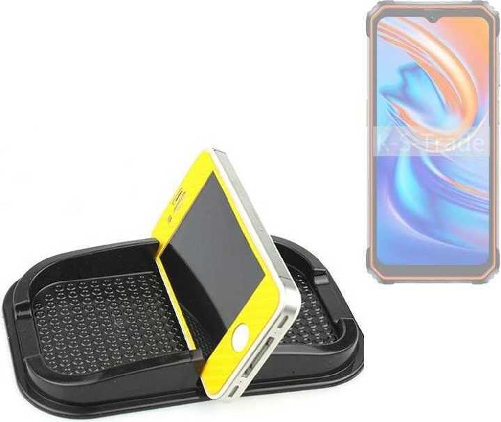 K-S-Trade Auto Anti Rutsch Matte Smartphone-Halter kompatibel mit Blackview BV9200 Haft Pad Armaturenbrett Handy-Halterung Silikon