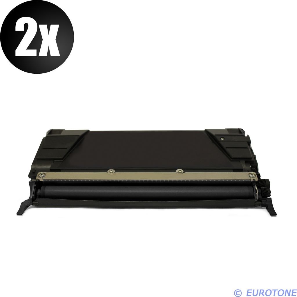 2x Eurotone Toner Alternative für Lexmark 00C746H1KG Black Schwarz