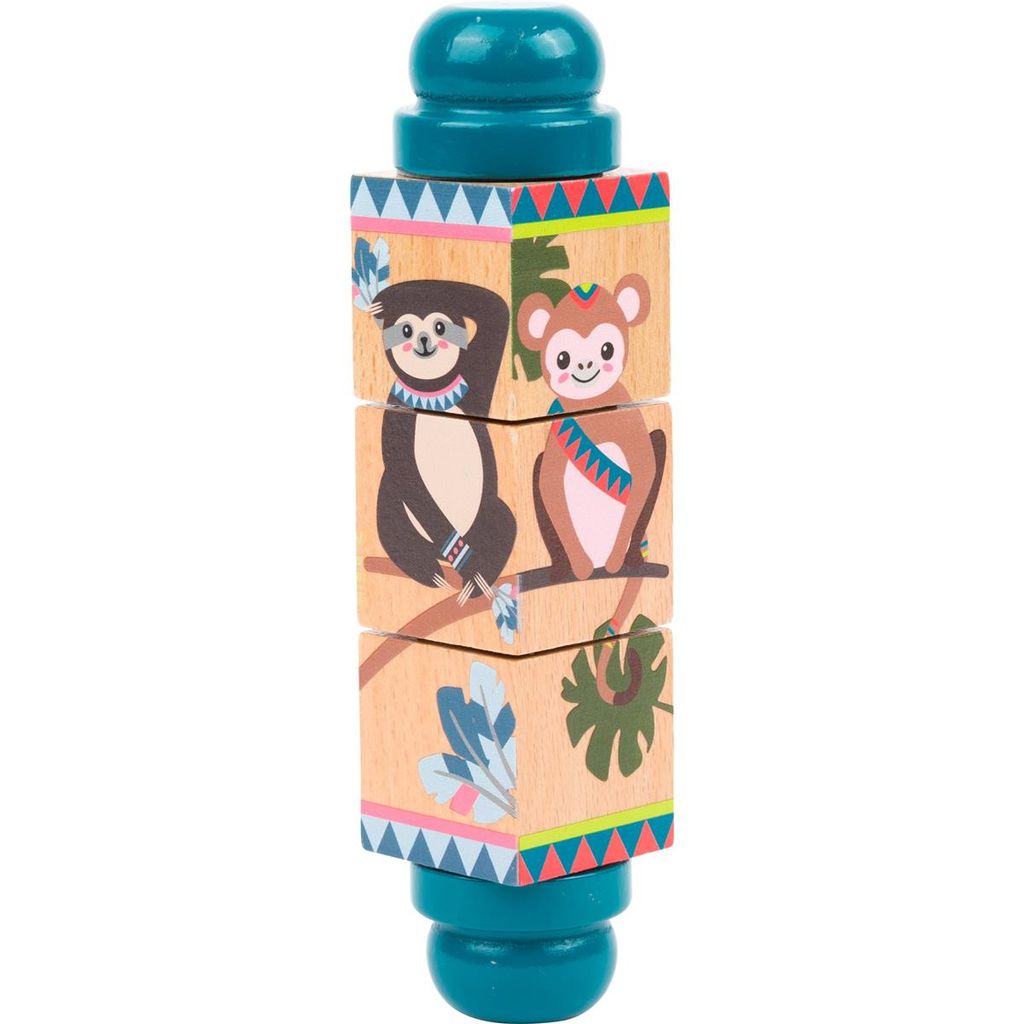 Small Foot Design 11089 Drehwürfel-Puzzle 'Jungle' (1 Stück)