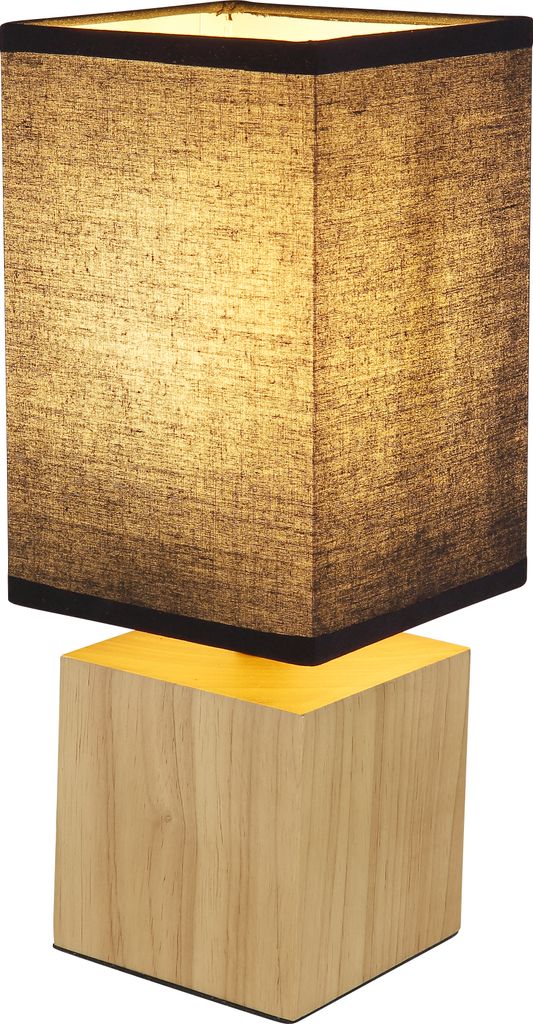 Globo Lighting Tischleuchte Holz naturfarben, 1x E27