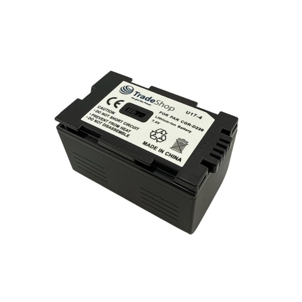 Trade-Shop Camcorder Akku 7,2/7,4V 1800mAh für Panasonic NV-DS-65EG NV-DS-77 NV-DS-77B NV-DS-77EG NV-DS-77EN NV-DS-88 NV-DS-88K