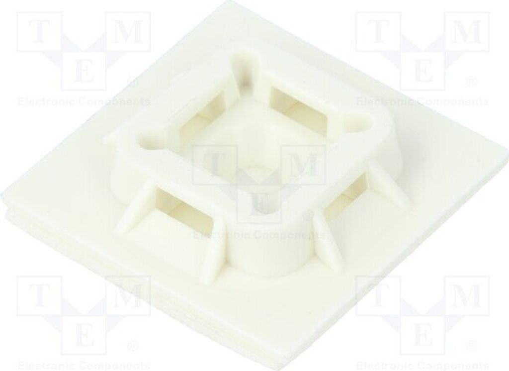 10x Selbstkender schraubbar weiß H: 5,1mm ABM100-A-C Kabelbinder