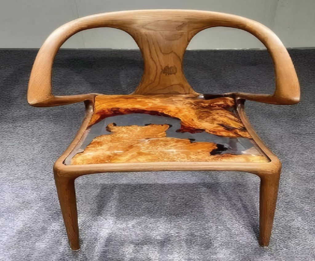 Moderner Epoxidharz Stuhl Designer Esszimmer Sitzstühle Luxus Möbel