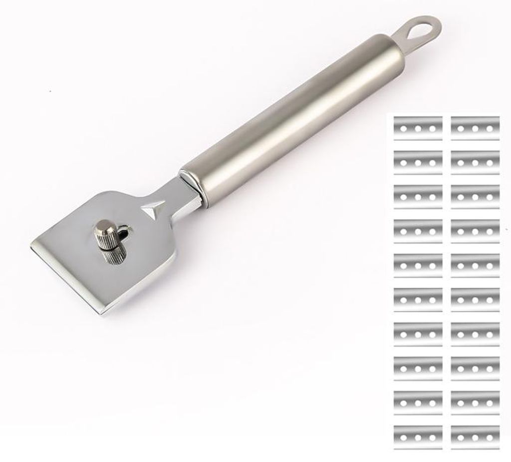 Glasschaber Mit 20 Klingen, Edelstahl-Schaber Für Produktbild 