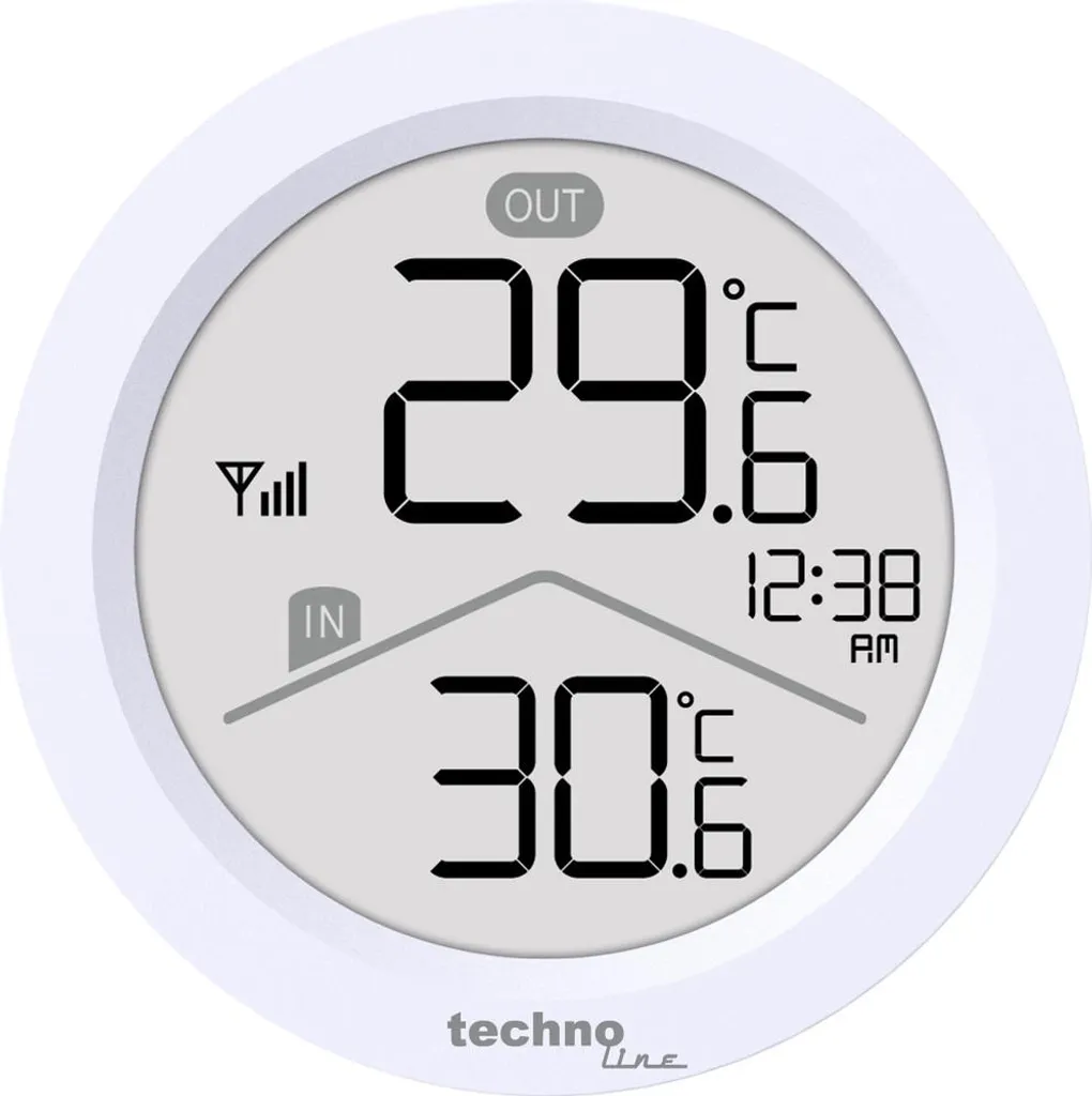 Station météo Technoline WS9168 compacte blanche à horloge quartz précise - 2