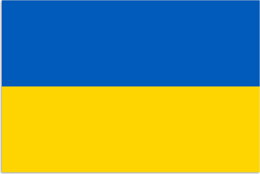 MuchoWow Poster Bild der Flagge der Ukraine 60x40 cm - Schlafzimmerdekoration