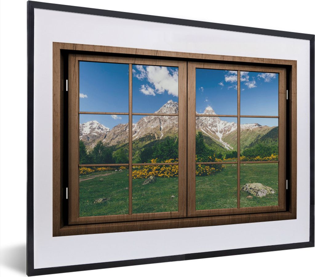 MuchoWow® MuchoWow® Gerahmtes Poster Aussicht - Berg - Produktbild 