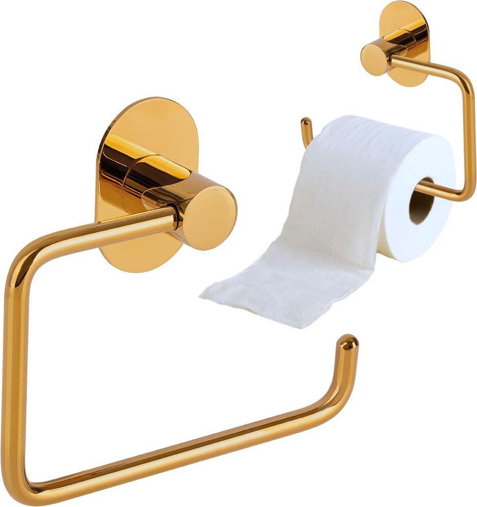 Laveo | Toilettenpapierhalter Miri - Gold - Wandmontiert - Produktbild 