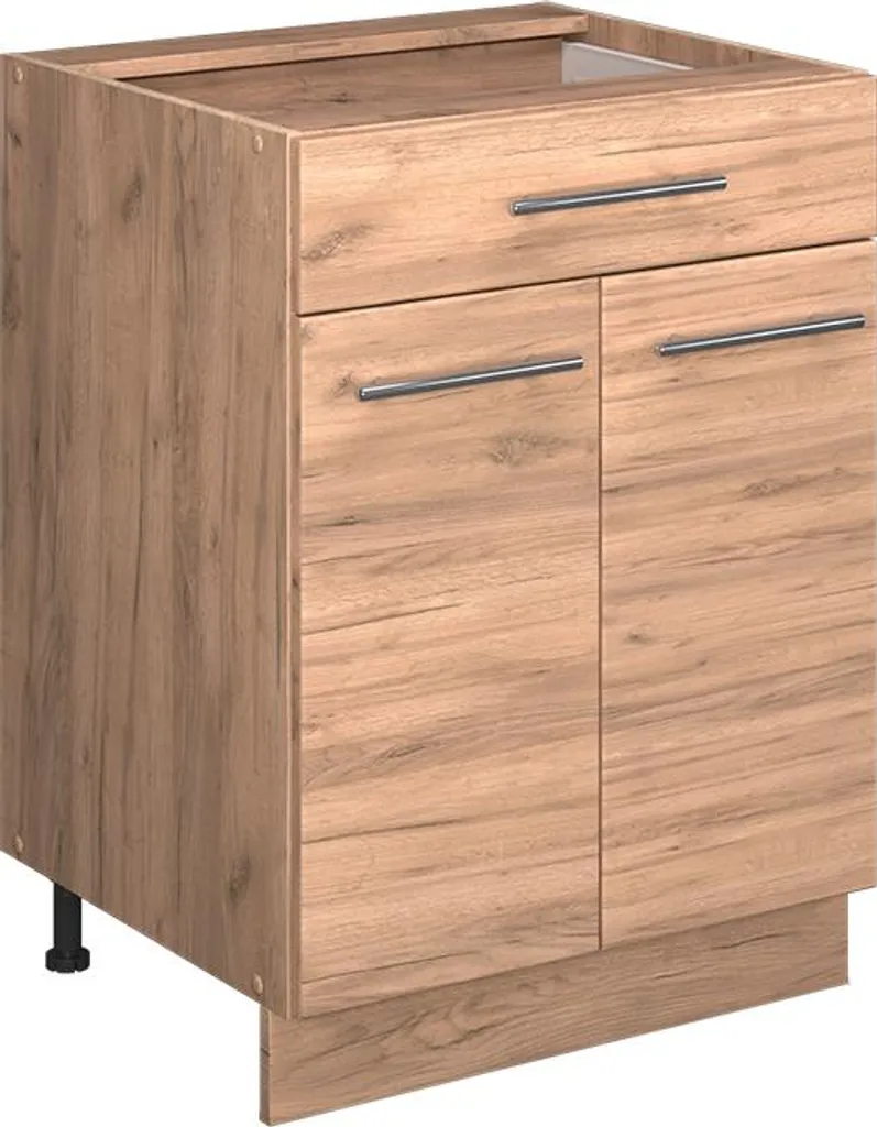 Gagnez de la place en cuisine : Meuble Vicco Fame-Line 60cm Chêne et Marbre