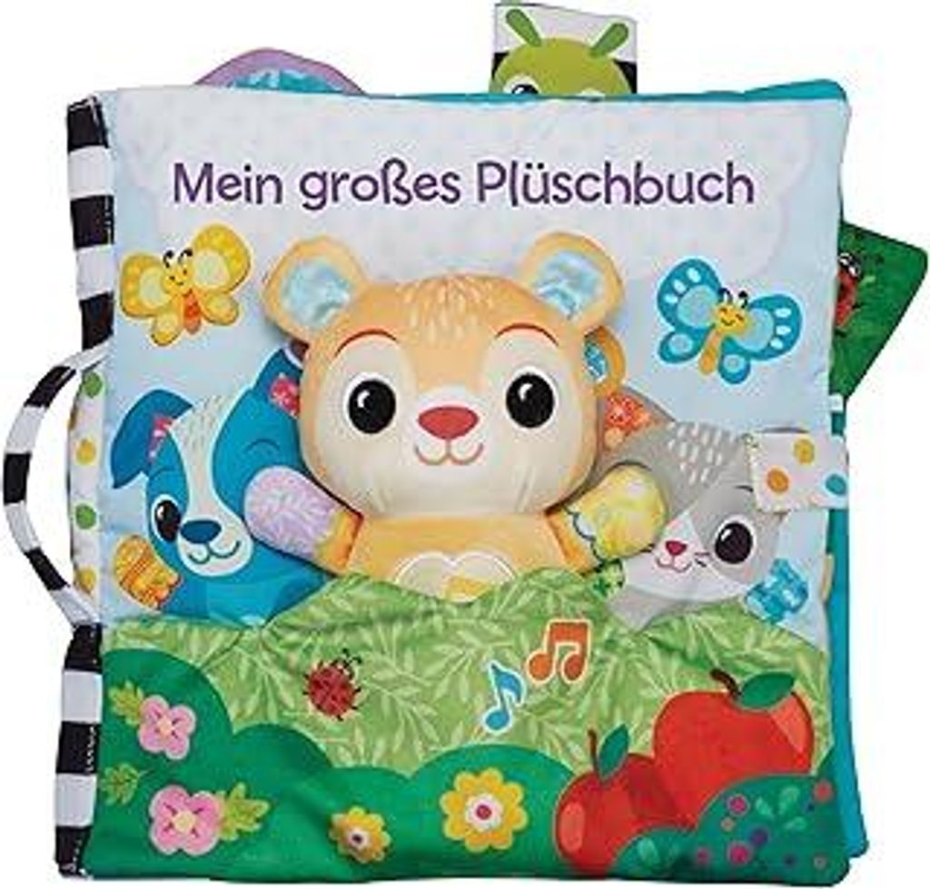 VTech Baby Mein großes Plüschbuch – Fühlbuch/Soundbuch mit Musik und Geräuschen – Stoffbuch mit beweglichen Elementen – Motorik- und Sens...